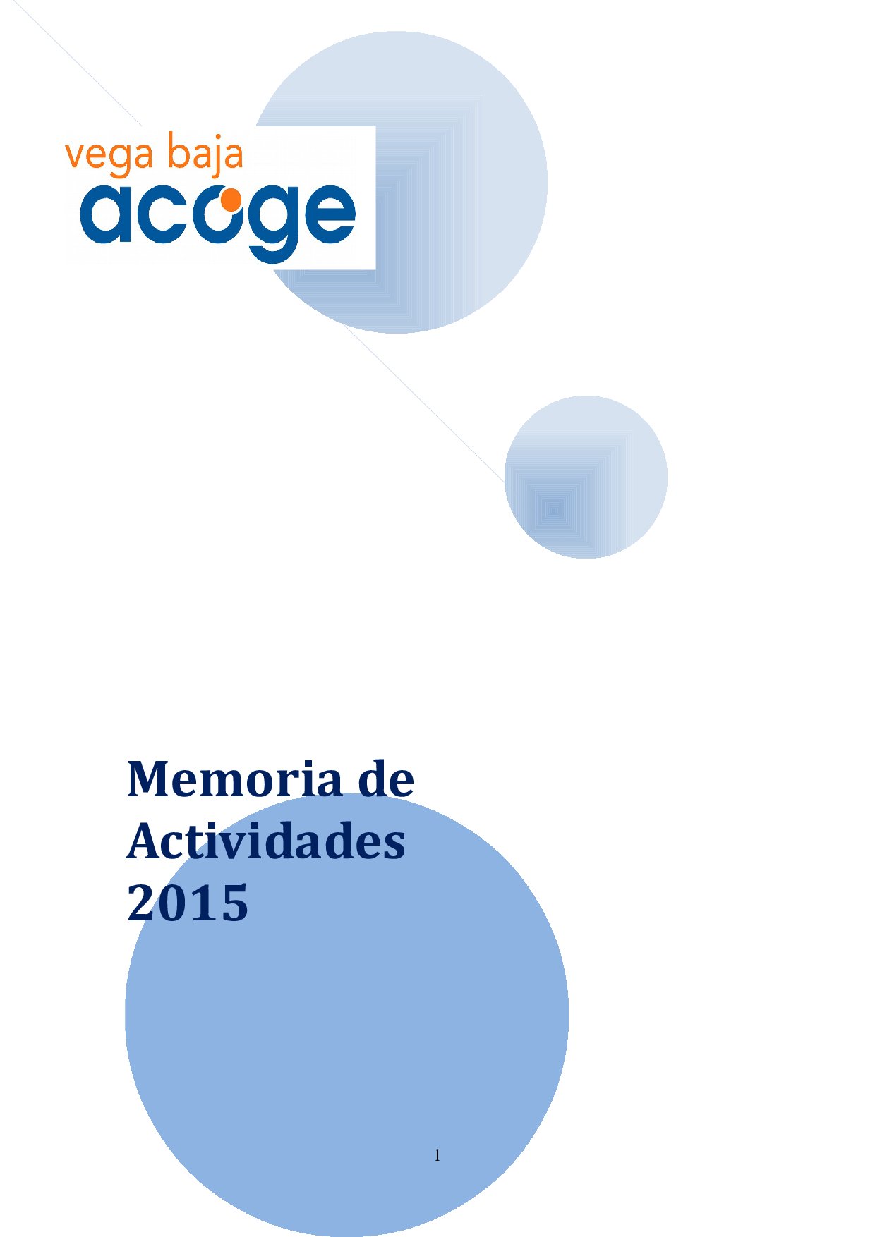 Memoria Actividades 2015